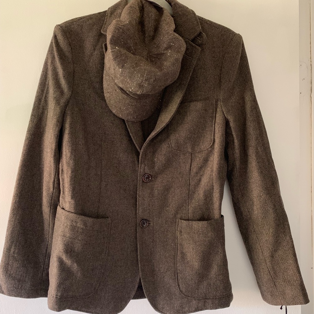 Wool herringbone men’s blazer
